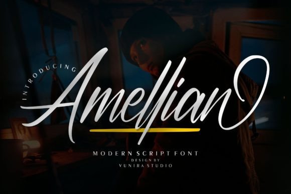 Amellian: A Script Amp Font for Elegant Branding