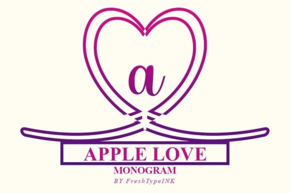 Apple Love Monogram: A Stylish Typeface for Editorial Design