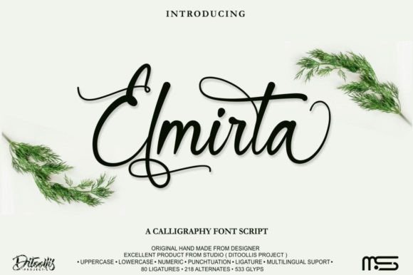 Elmirta: A Modern Script Font for Handmade Product Makers
