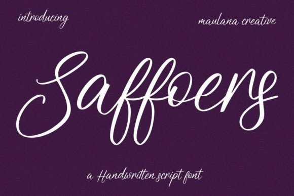 Saffoers: A Craft-Friendly Handwritten Script Font