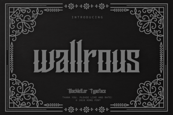 Wallrous: A Playful Blackletter Font for Modern Campaigns